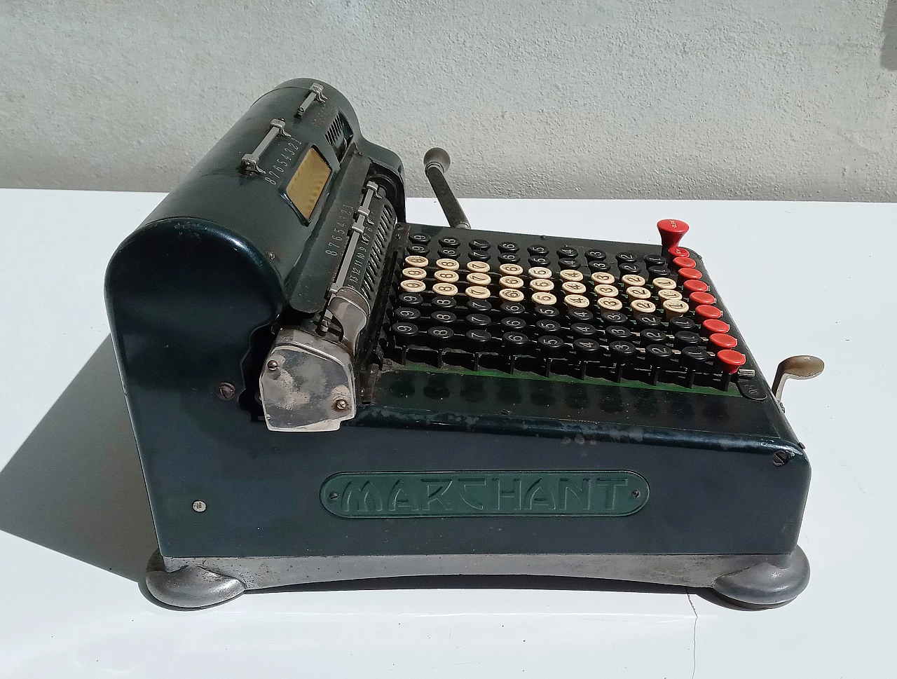 HS8-36961 adding machine calculator by Marchant, 1920s 7
