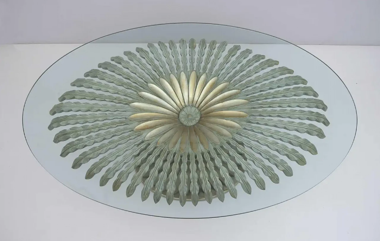 Tavolo da pranzo a palmette attr. Pierluigi Colli, anni '70 4