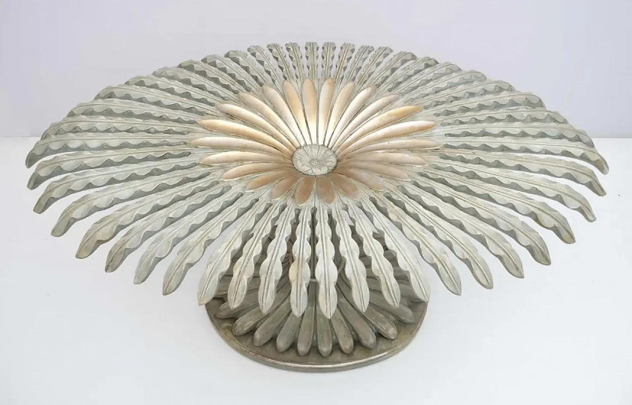 Tavolo da pranzo a palmette attr. Pierluigi Colli, anni '70 5