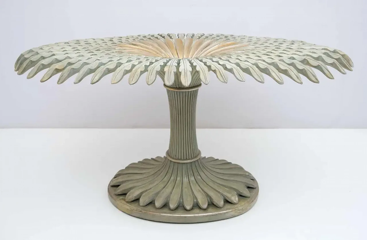 Tavolo da pranzo a palmette attr. Pierluigi Colli, anni '70 6