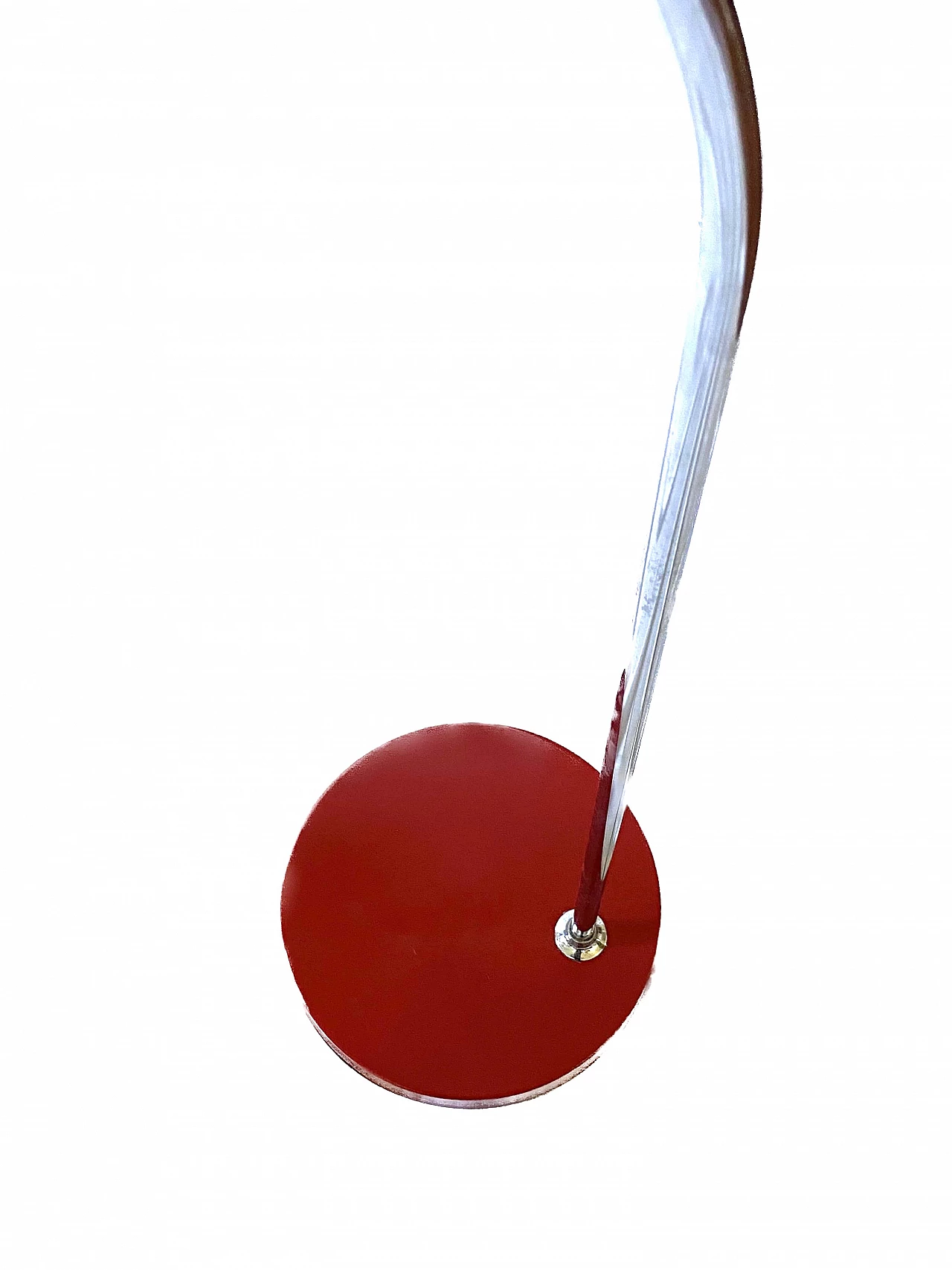 Lampada da tavolo in metallo rosso di Goffredo Reggiani, anni '70 21