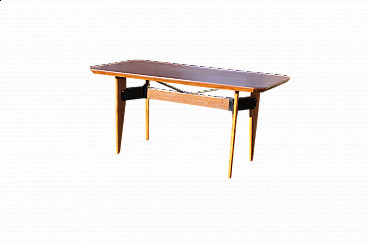 Wood and metal table with formica top by Carlo Ratti, 1960s