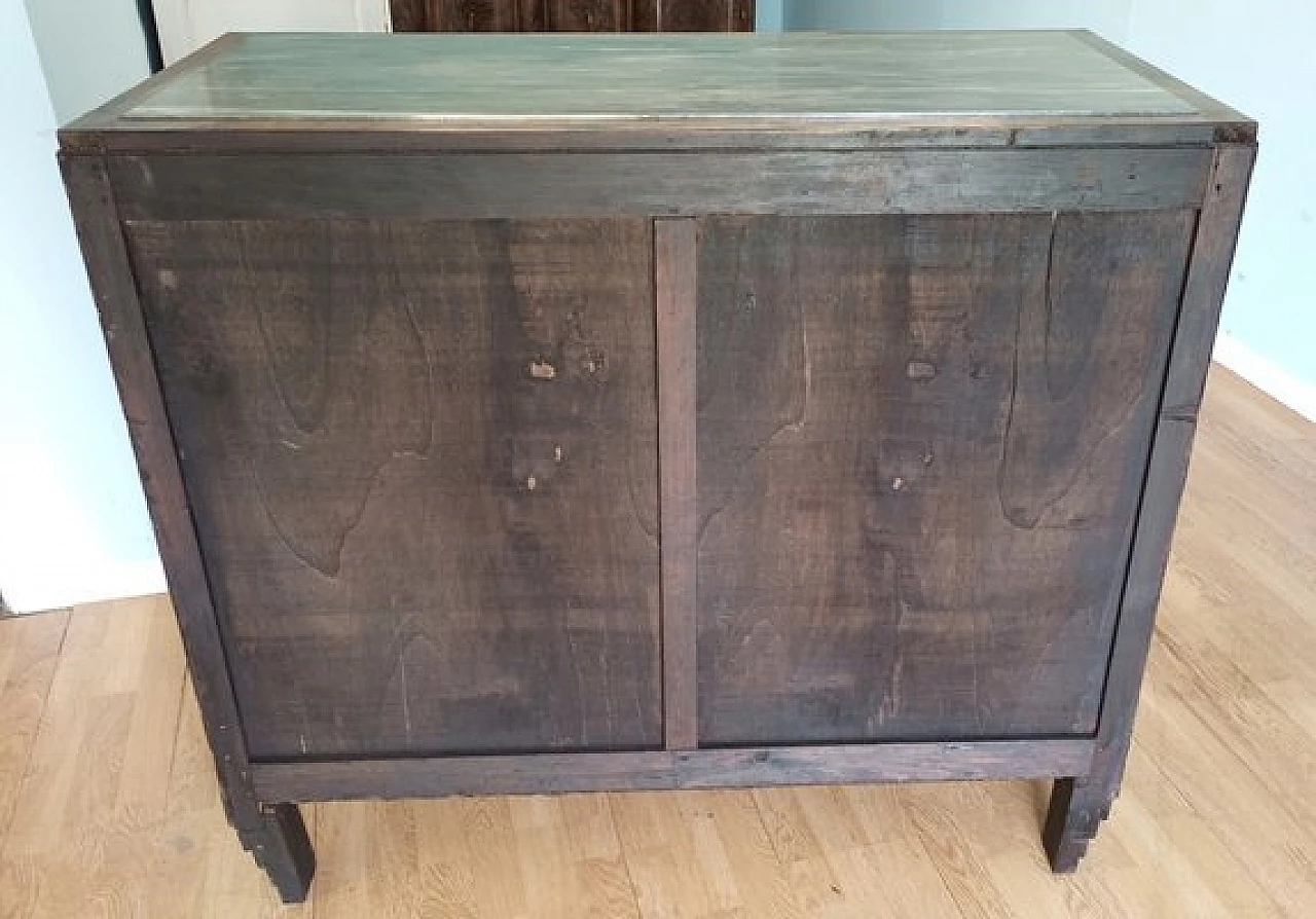 Art Deco walnut dresser with marble top 13