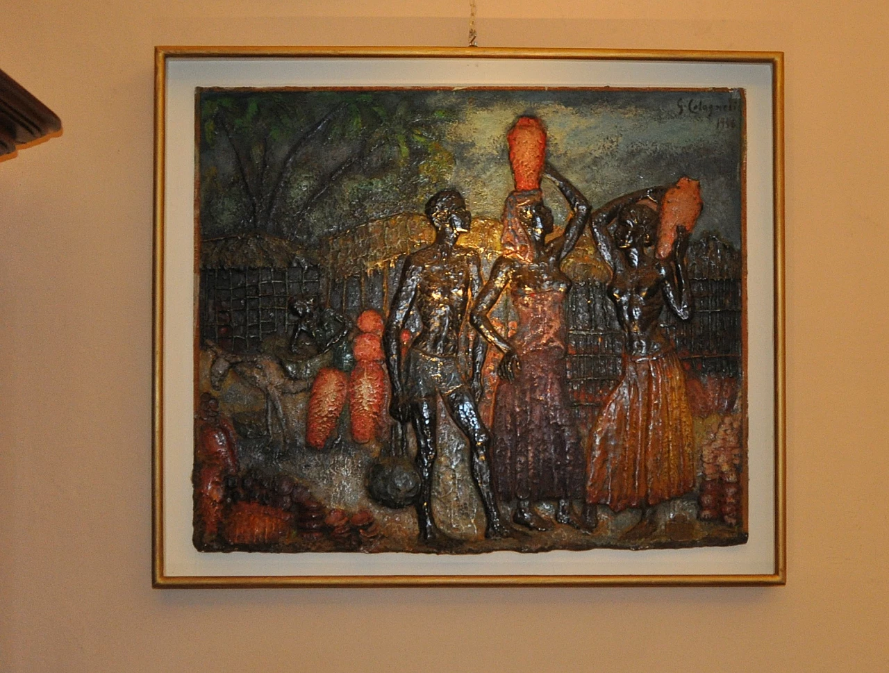 G. Colognesi, Bahia Beach - Brazil, encaustic painting, 1956 1