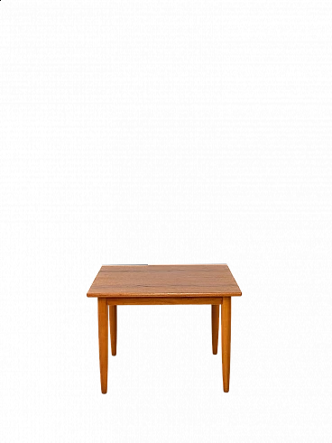 Scandinavian teak square coffee table, 1960s