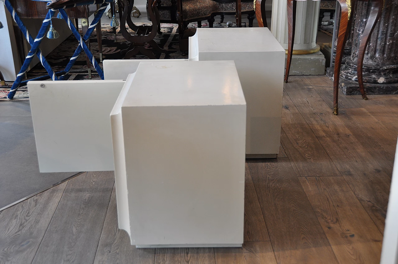 Pair of bedside tables with gilded bronze handle by Luciano Frigerio, 1970s 5