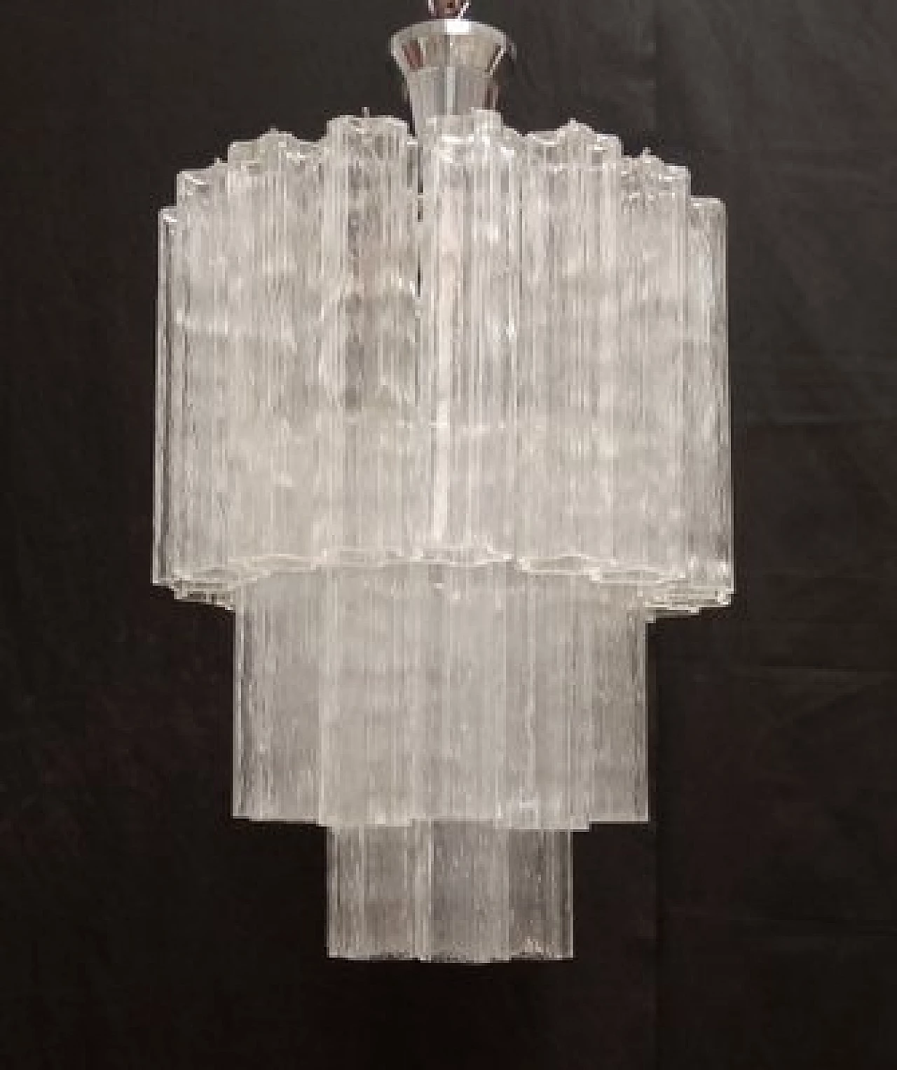 Lampadario con tubi in vetro di Murano a forma di stella, anni '60 1