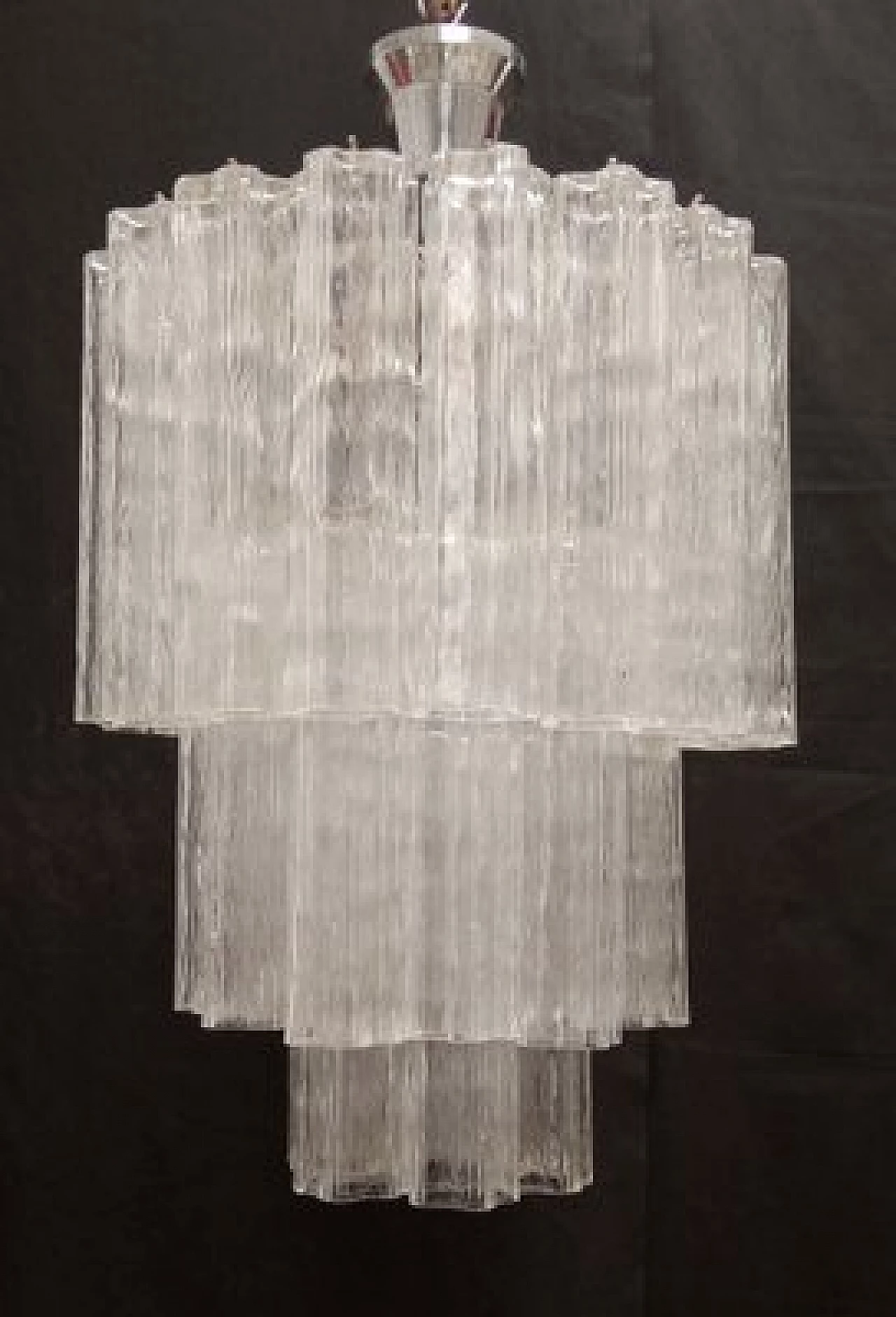 Lampadario con tubi in vetro di Murano a forma di stella, anni '60 2