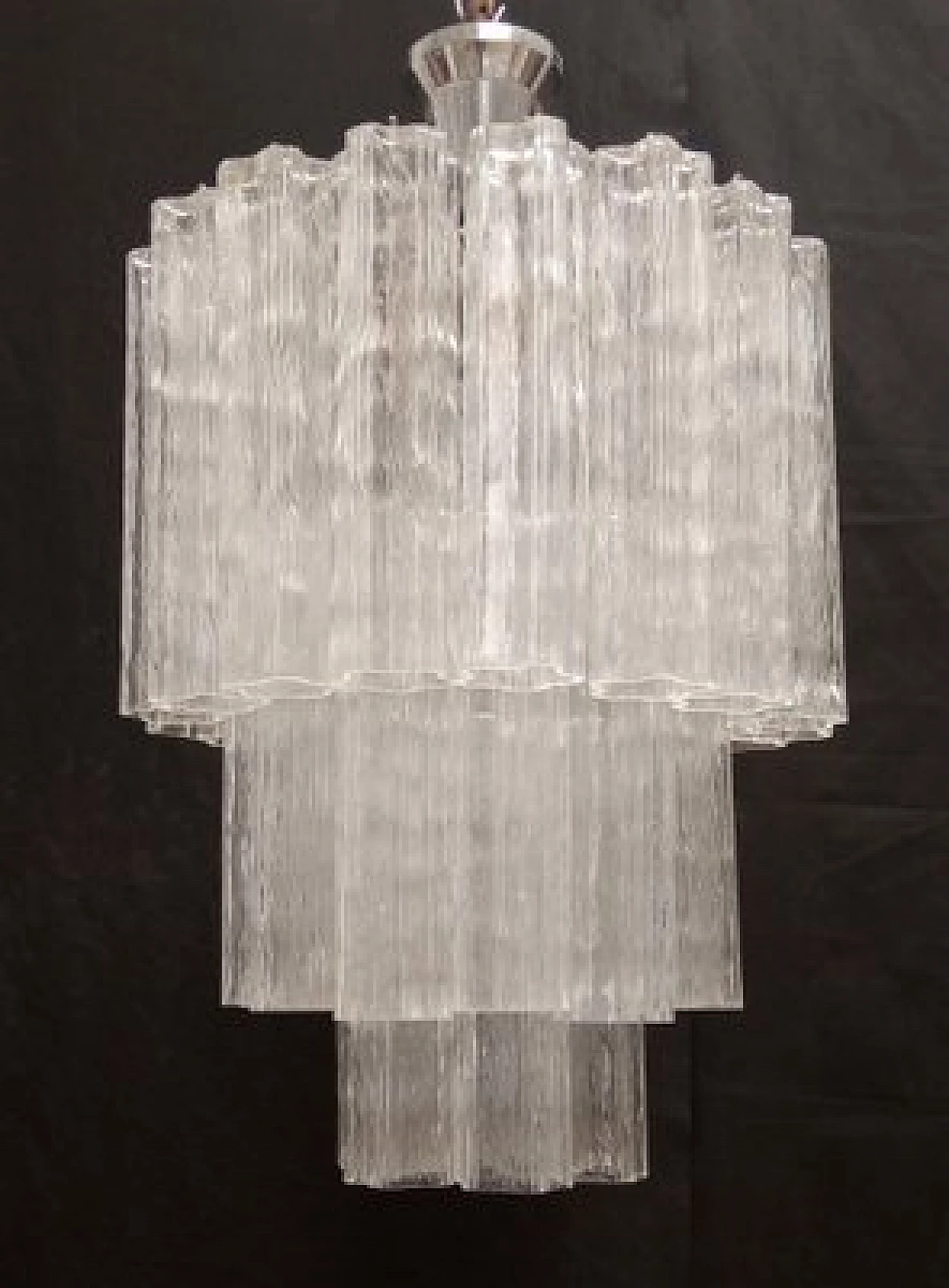 Lampadario con tubi in vetro di Murano a forma di stella, anni '60 4