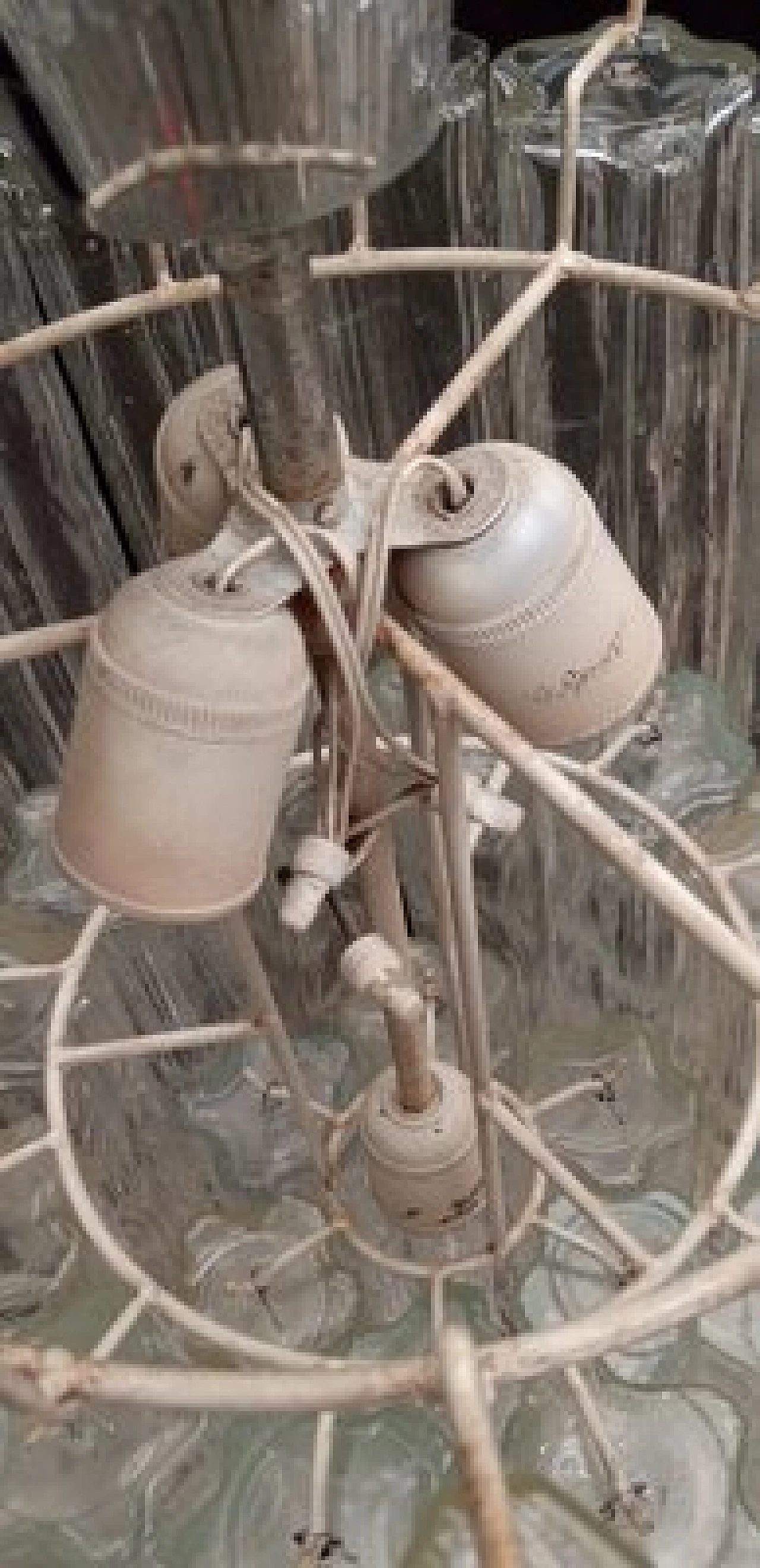 Lampadario con tubi in vetro di Murano a forma di stella, anni '60 5