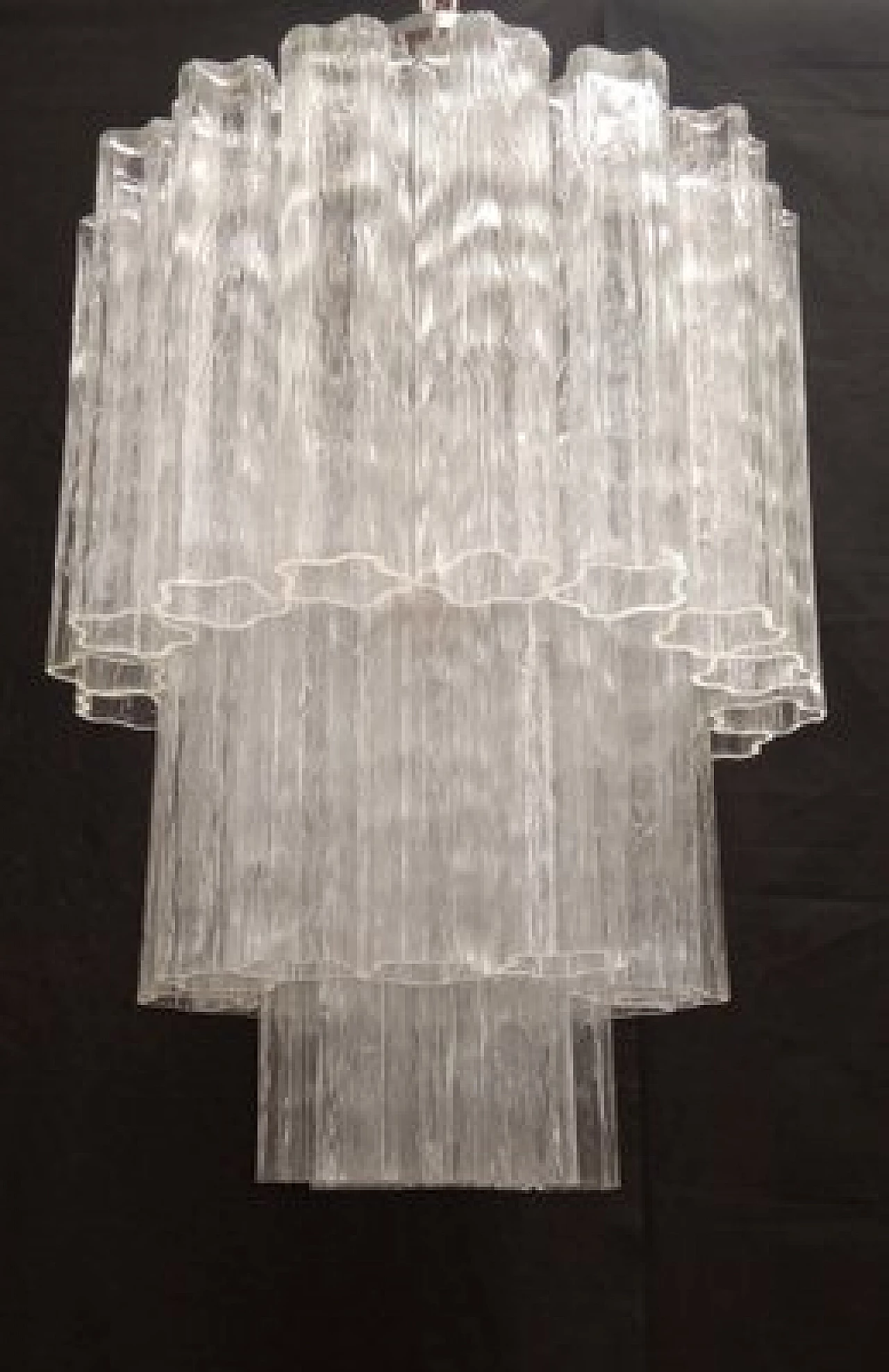 Lampadario con tubi in vetro di Murano a forma di stella, anni '60 7