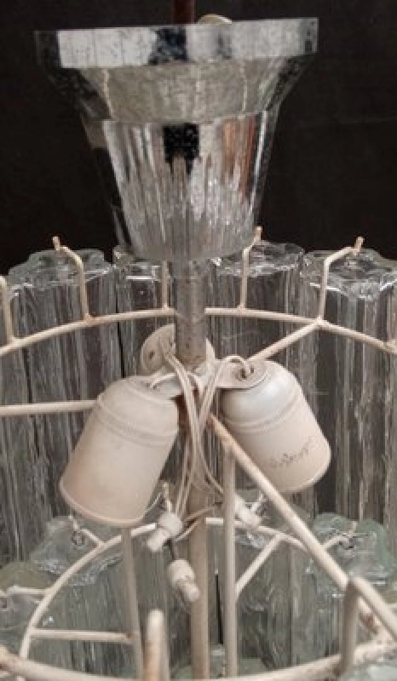 Lampadario con tubi in vetro di Murano a forma di stella, anni '60 8