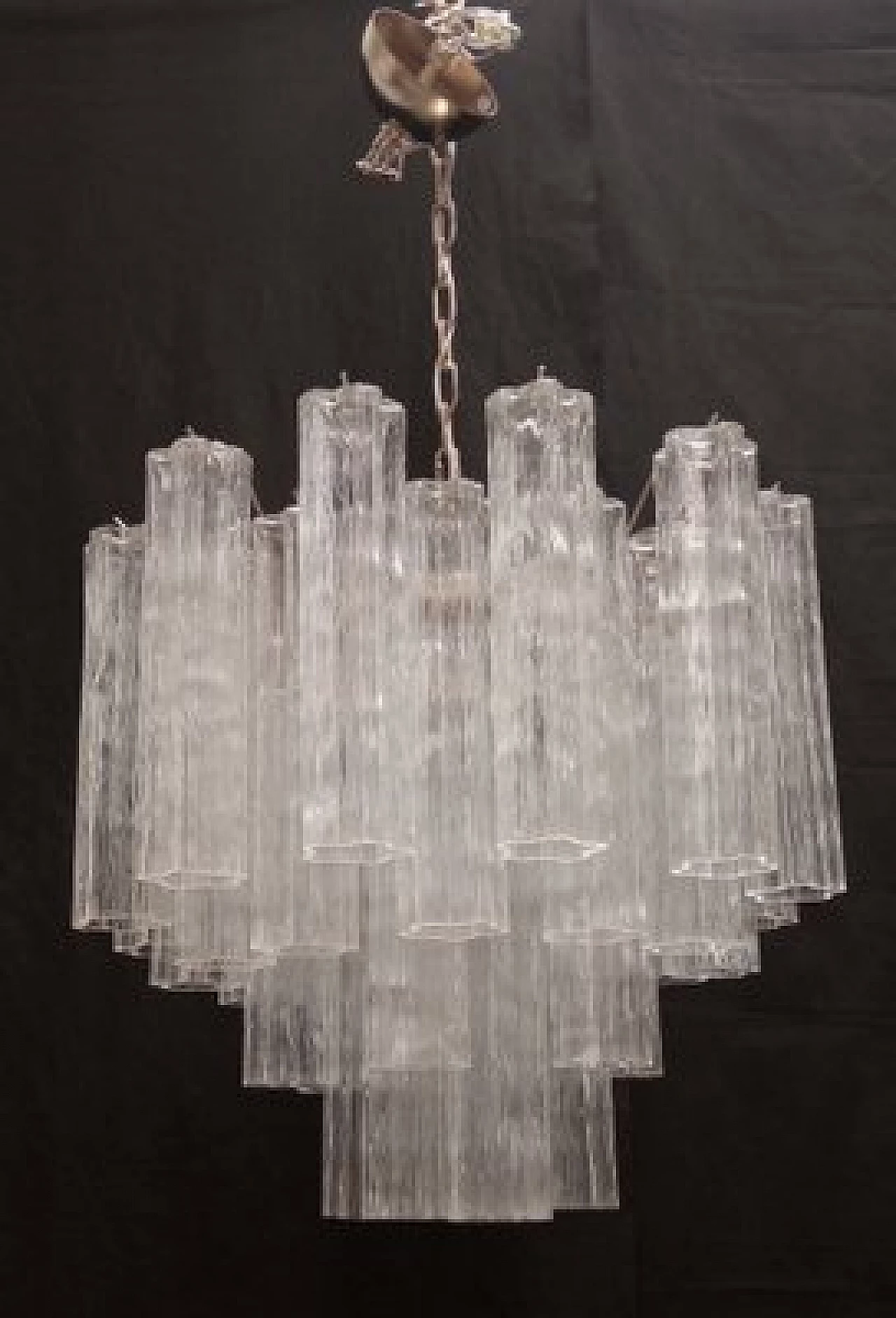 Storm Tubes Murano glass chandelier by JT Kalmar, 1970s 10