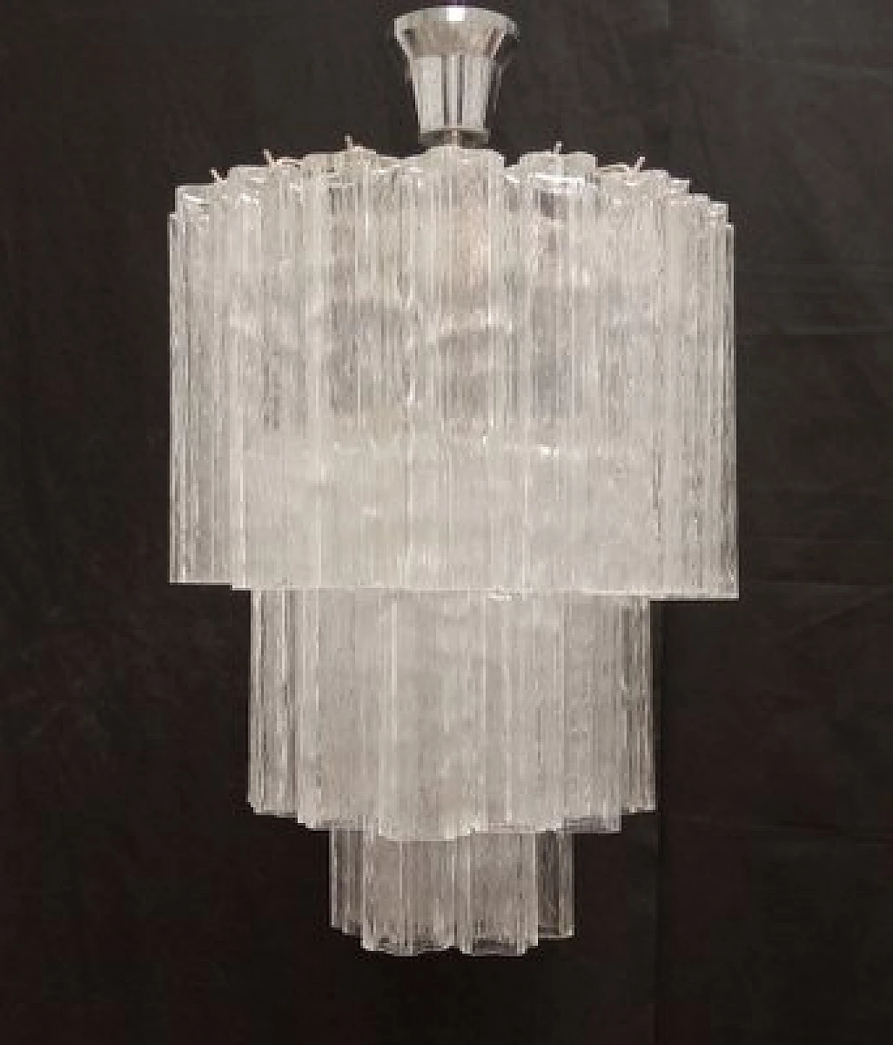 Lampadario con tubi in vetro di Murano a forma di stella, anni '60 13