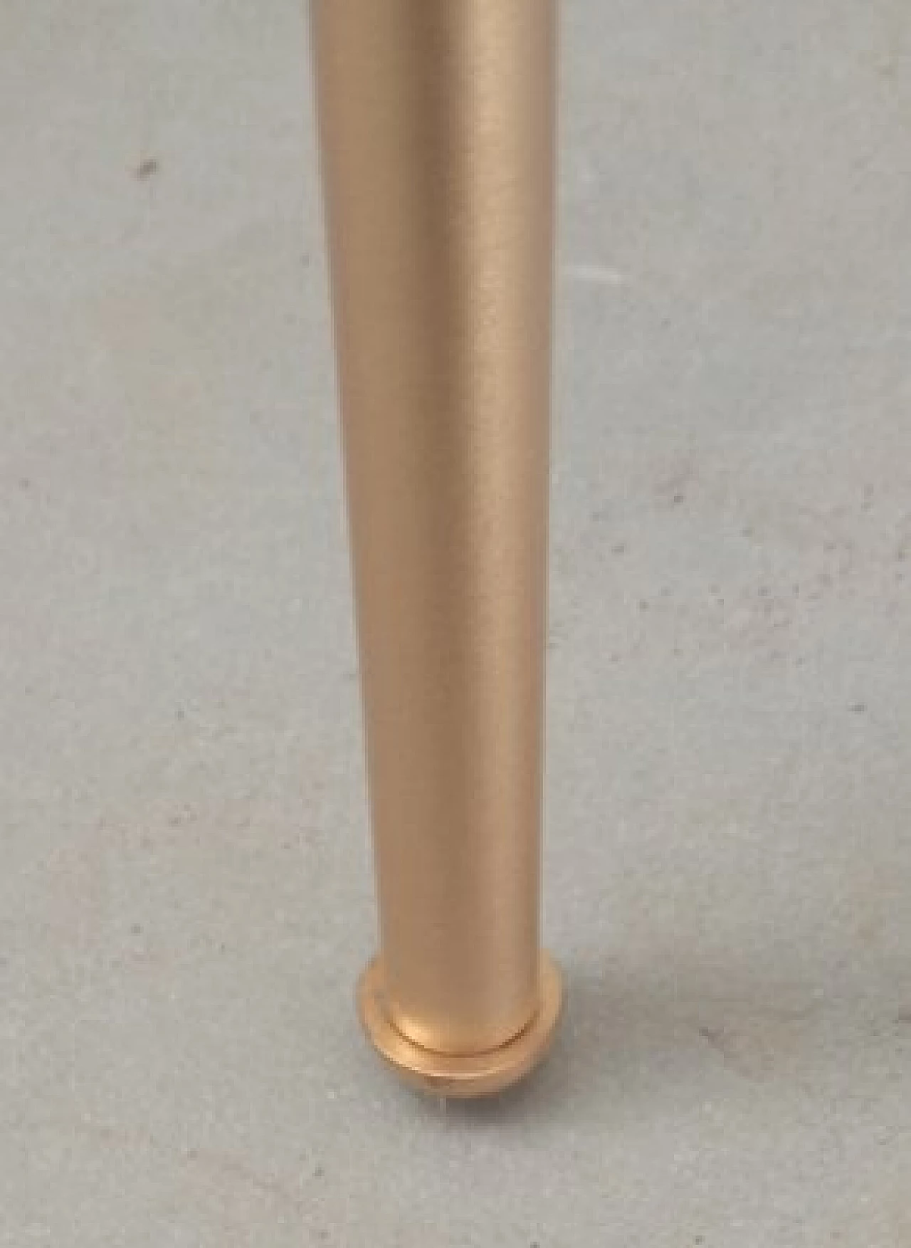 Lampada da terra in metallo dorato e vetro di Murano 10