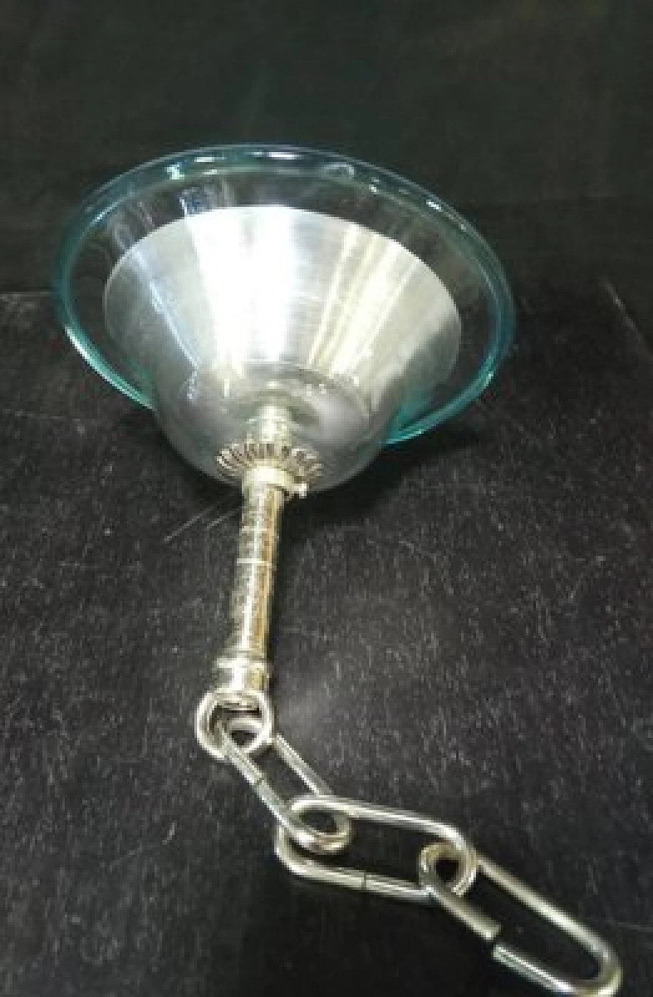 Blown Murano glass chandelier with aquamarine edges, 1970s 7