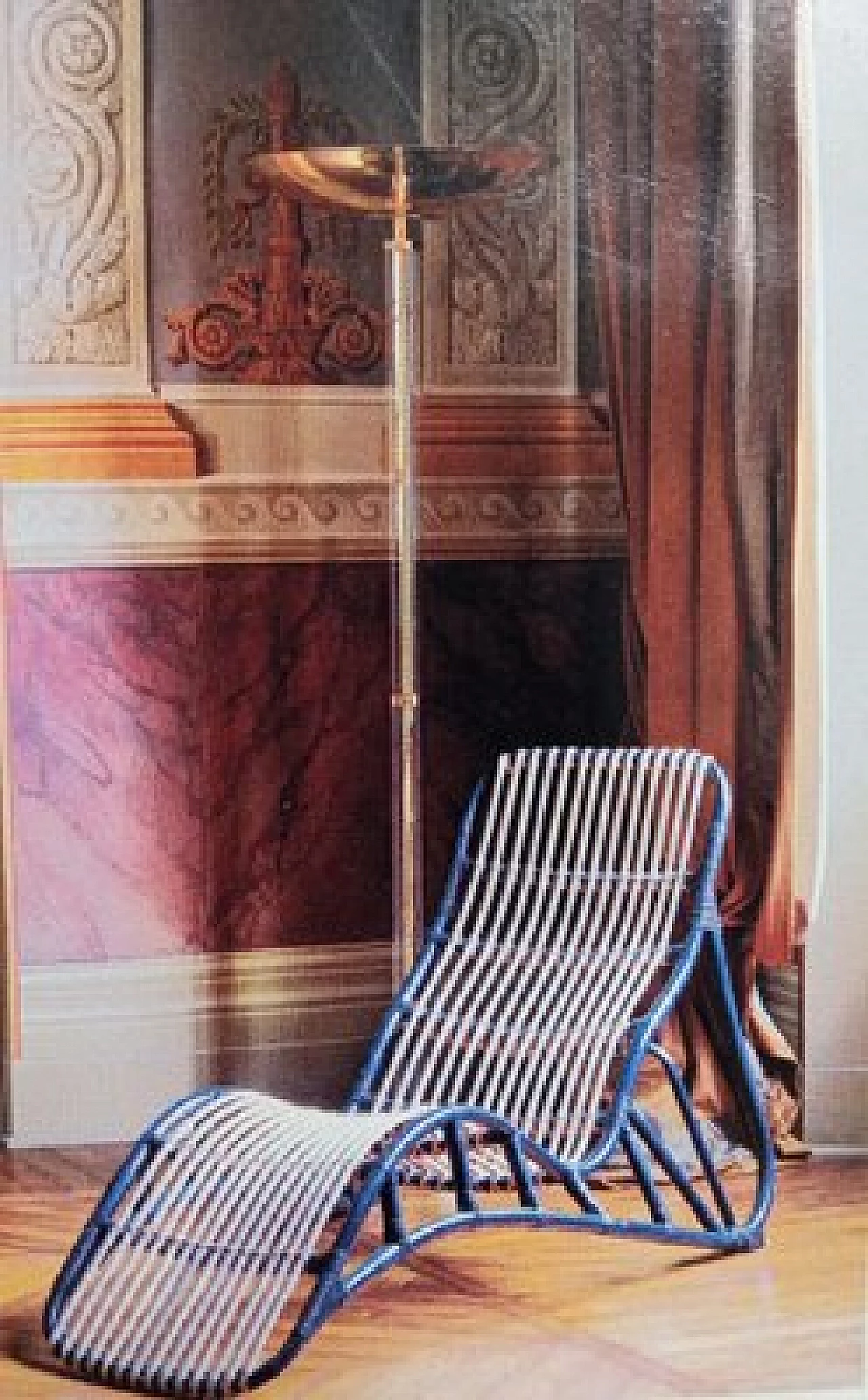 Lampada da terra in ottone lucido e vetro di Murano, anni '2000 8