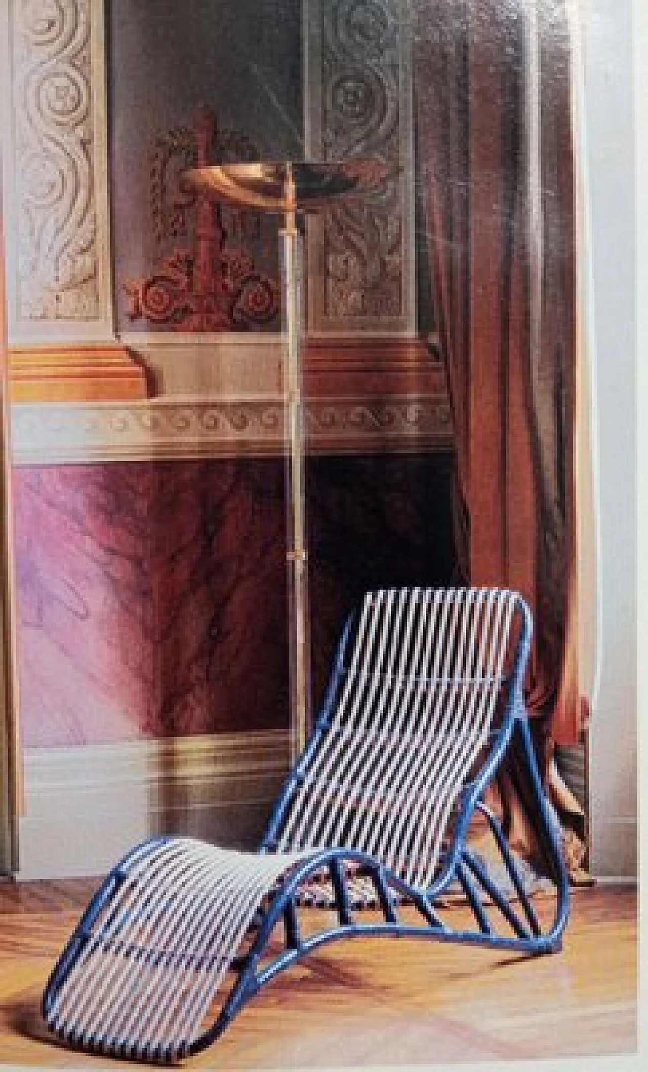 Lampada da terra in ottone lucido e vetro di Murano, anni '2000 9