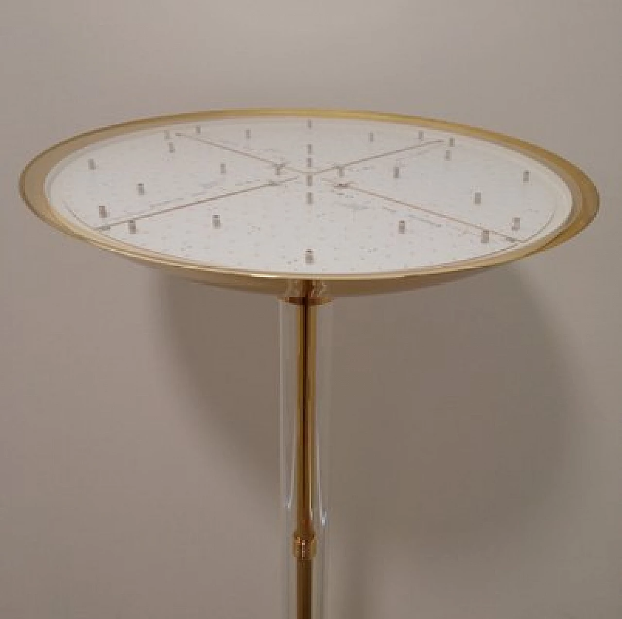 Lampada da terra in ottone lucido e vetro di Murano, anni '2000 13