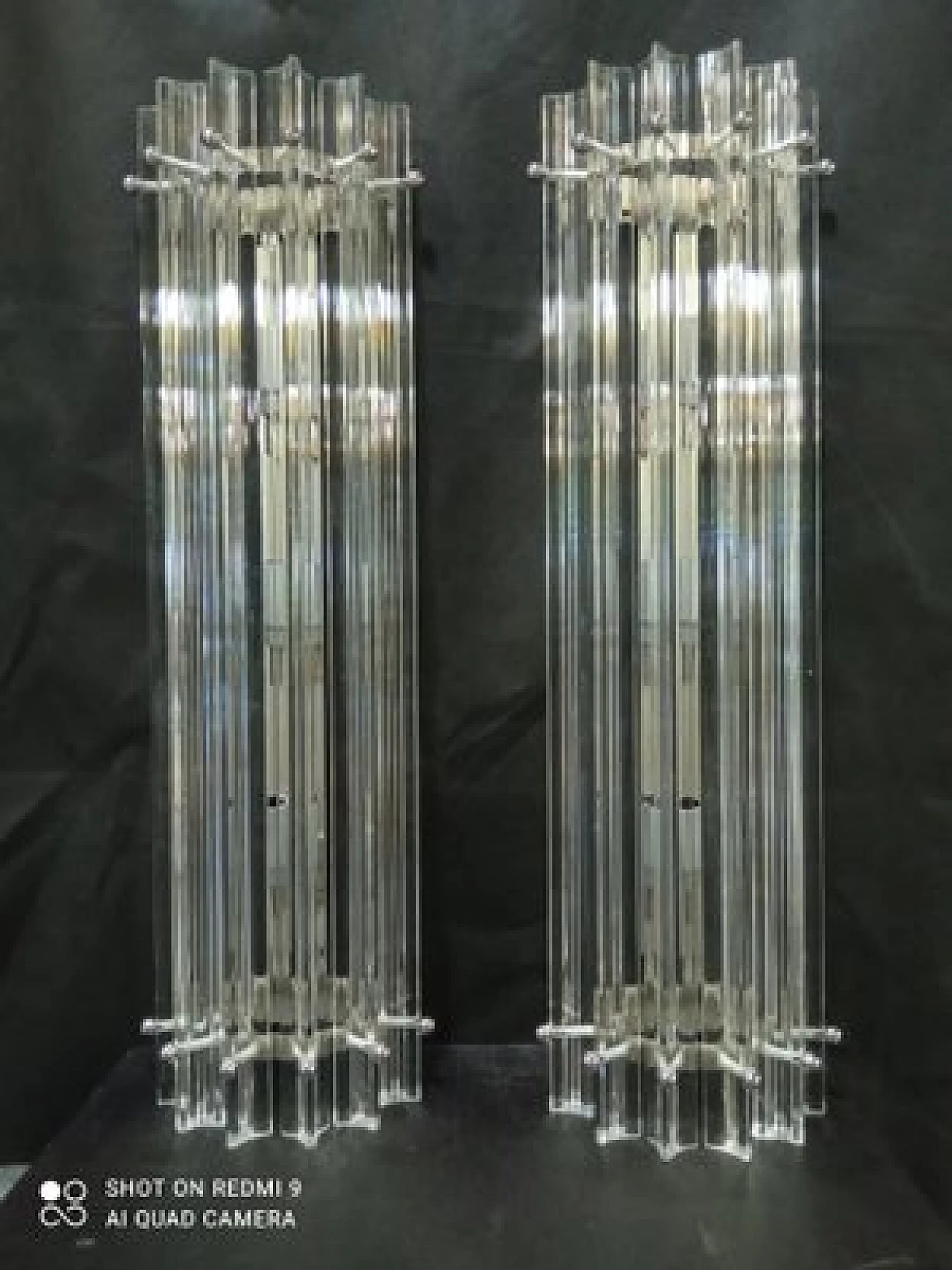 Pair of Murano glass wall lights, 1990s 1