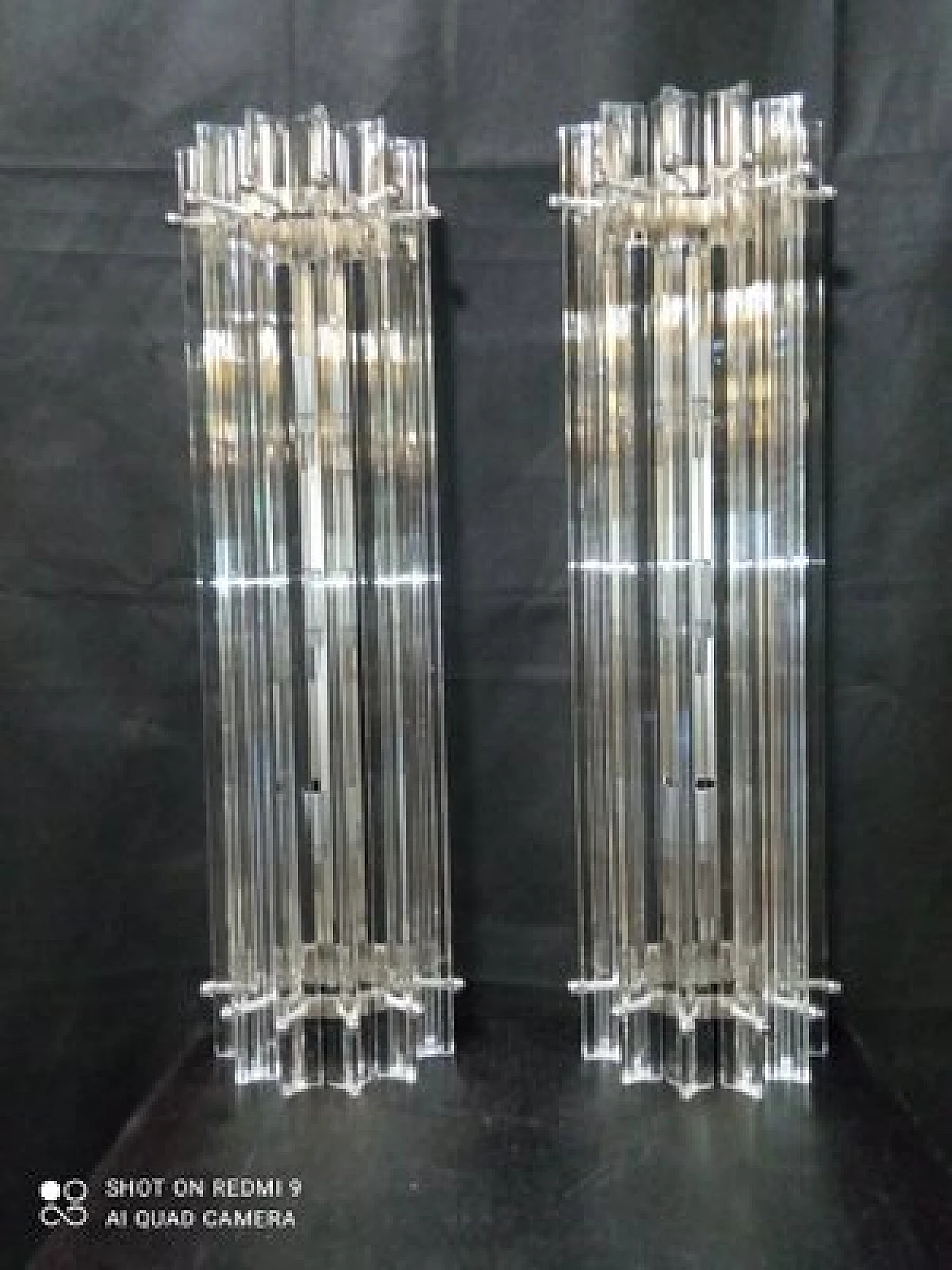 Pair of Murano glass wall lights, 1990s 3