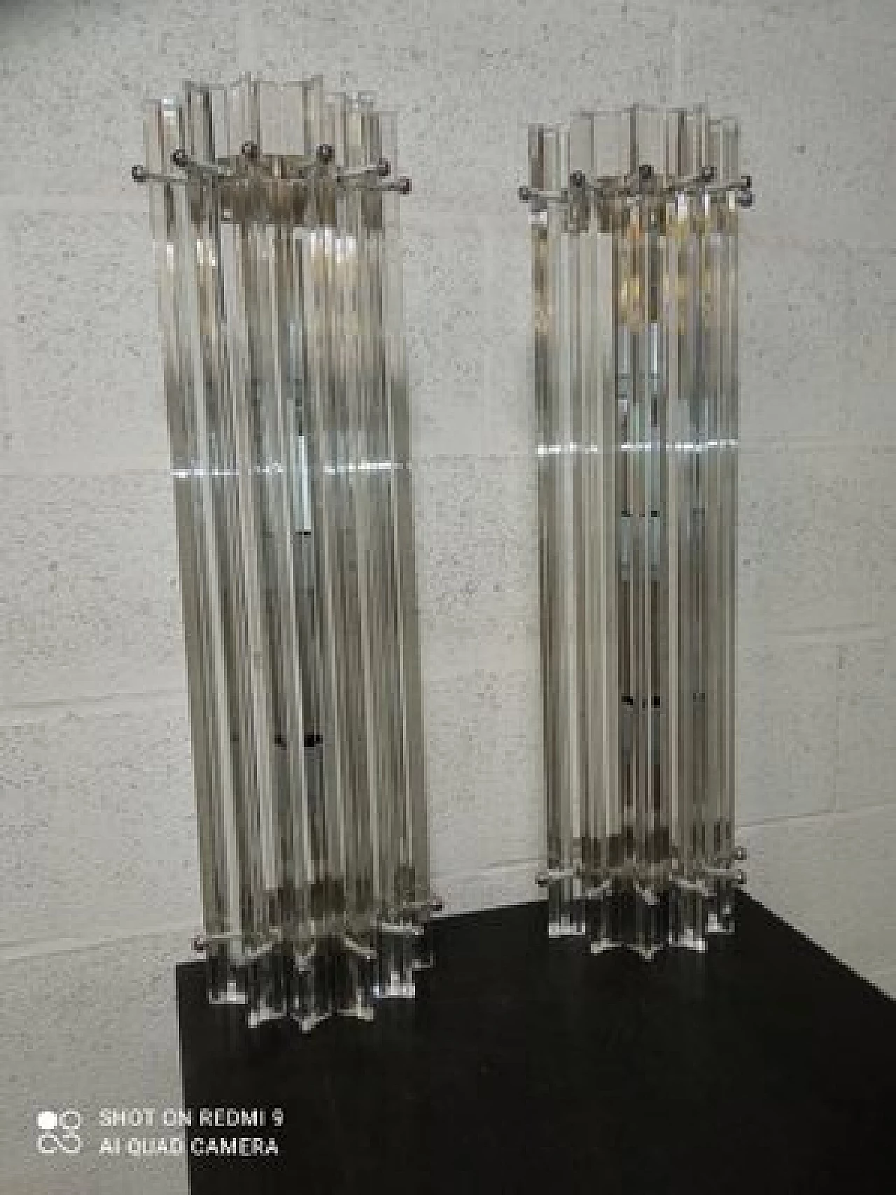 Pair of Murano glass wall lights, 1990s 5