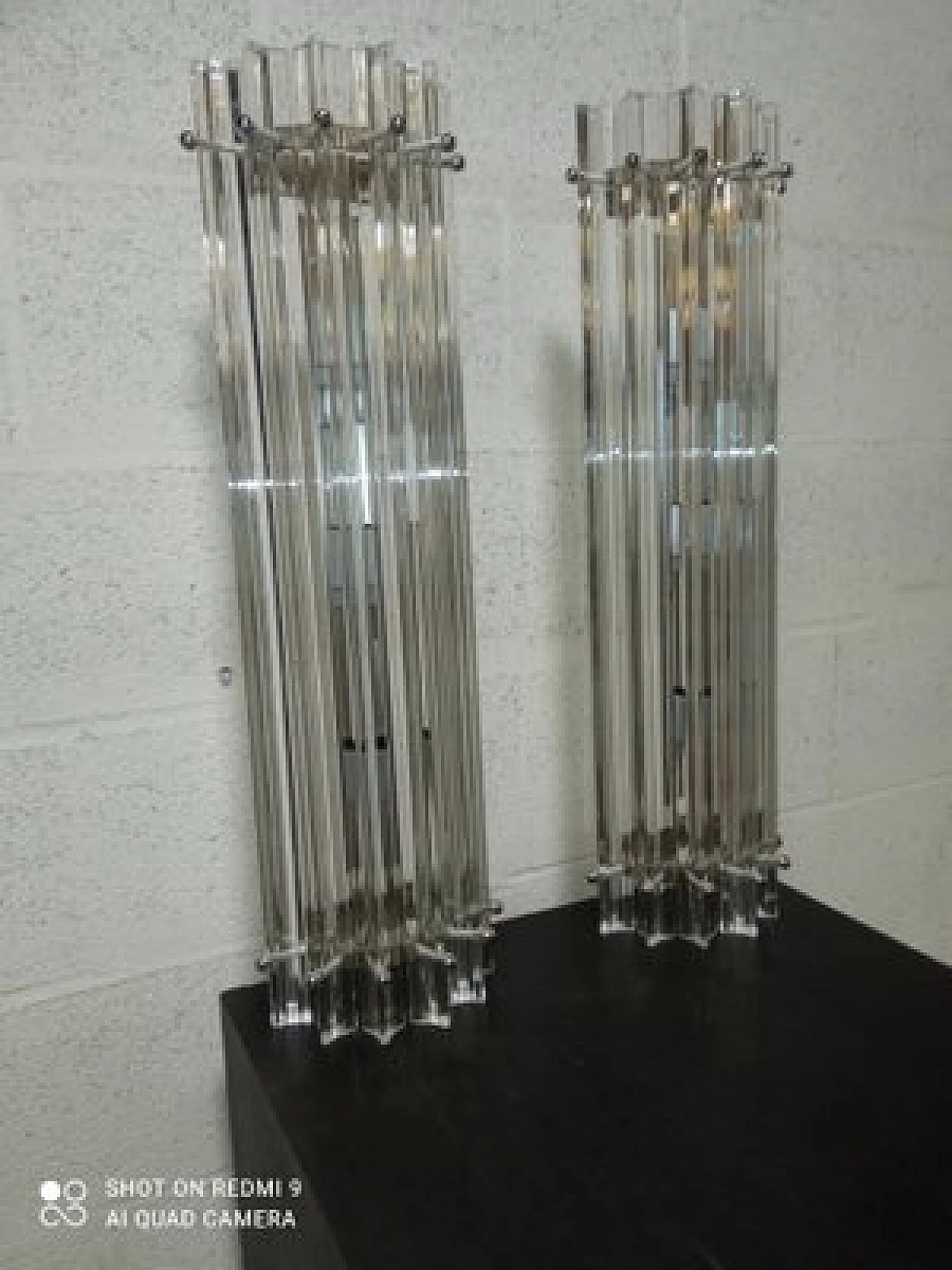 Pair of Murano glass wall lights, 1990s 11
