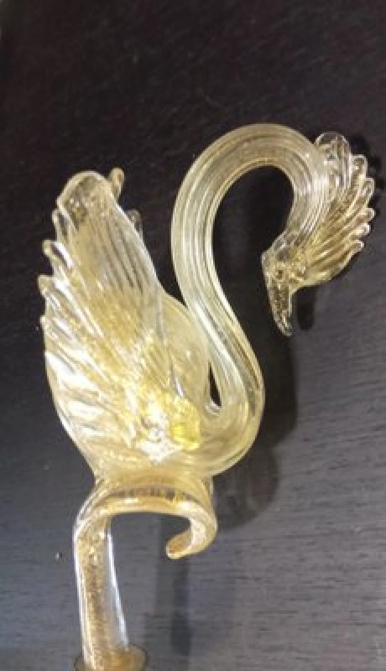 Lampadario a sei luci in vetro di Murano con delfini, cigni e draghi, anni '90 12