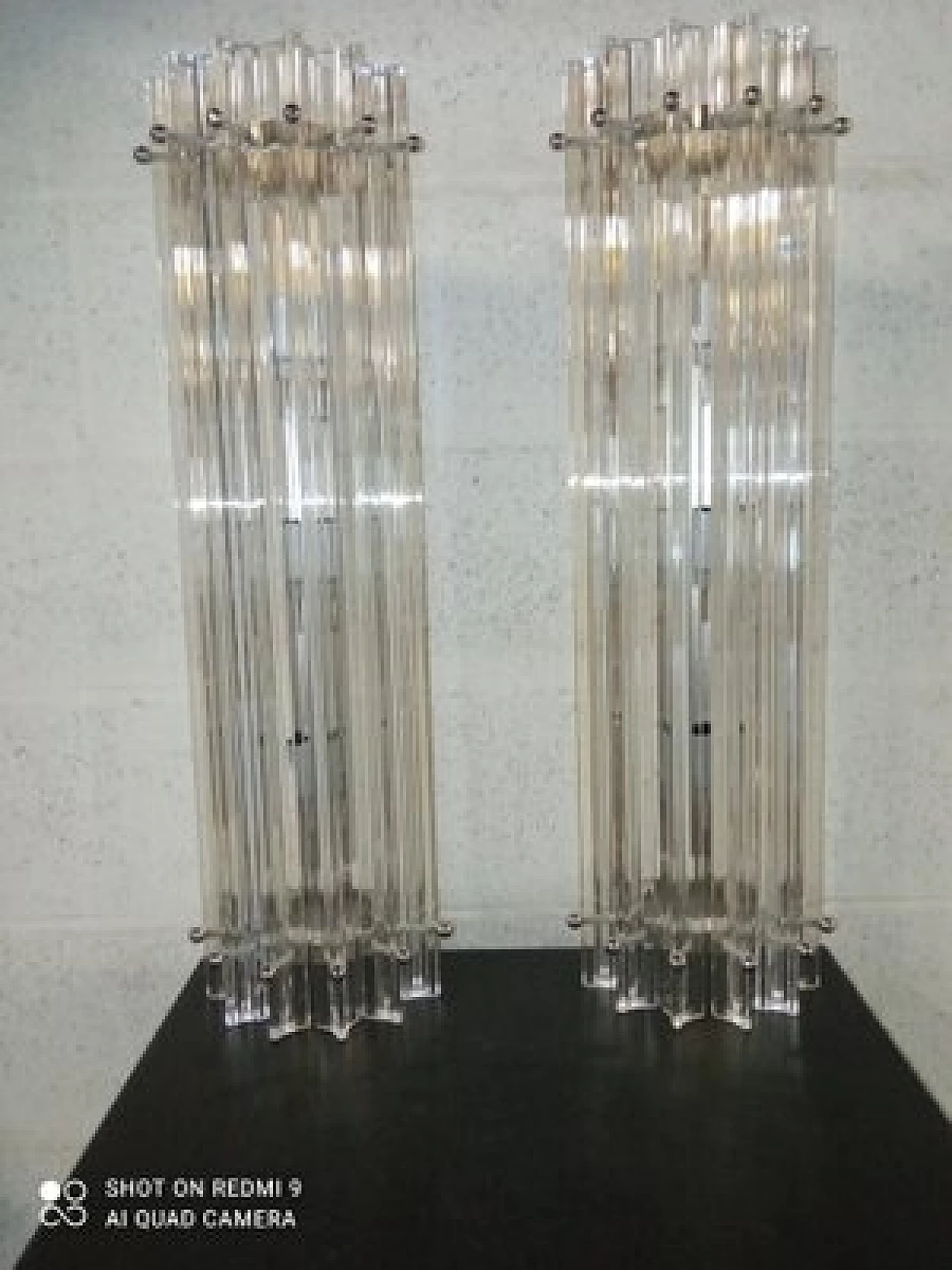 Pair of Murano glass wall lights, 1990s 12