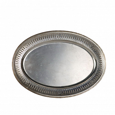 Oval silver tray by Manifattura Cesa, early 20th century