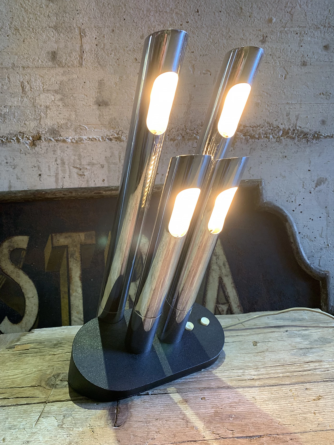 Lampada da tavolo Space Age di Mario Faggian per Luci, anni '70 1