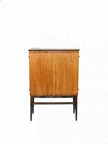 Teak and rosewood bar cabinet, 1950s