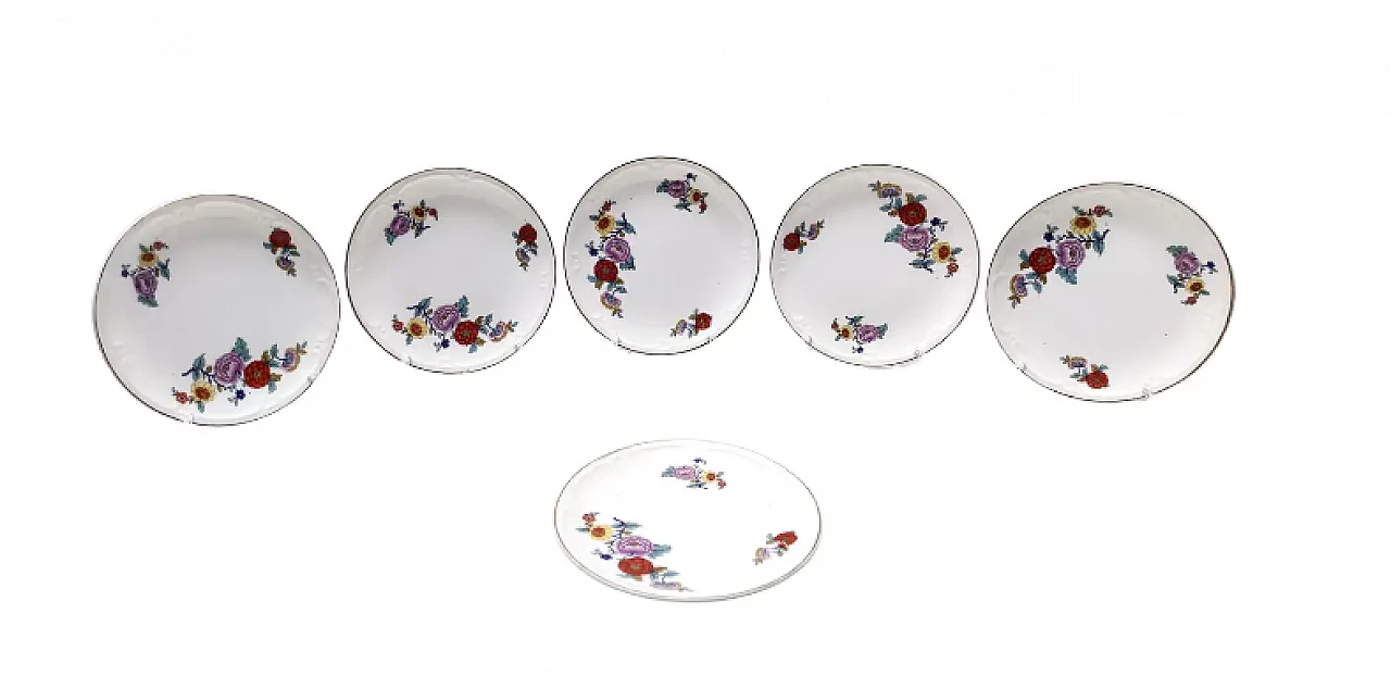 6 Ceramic dinner plates by Guido Andlovitz for Laveno, 1930s 1