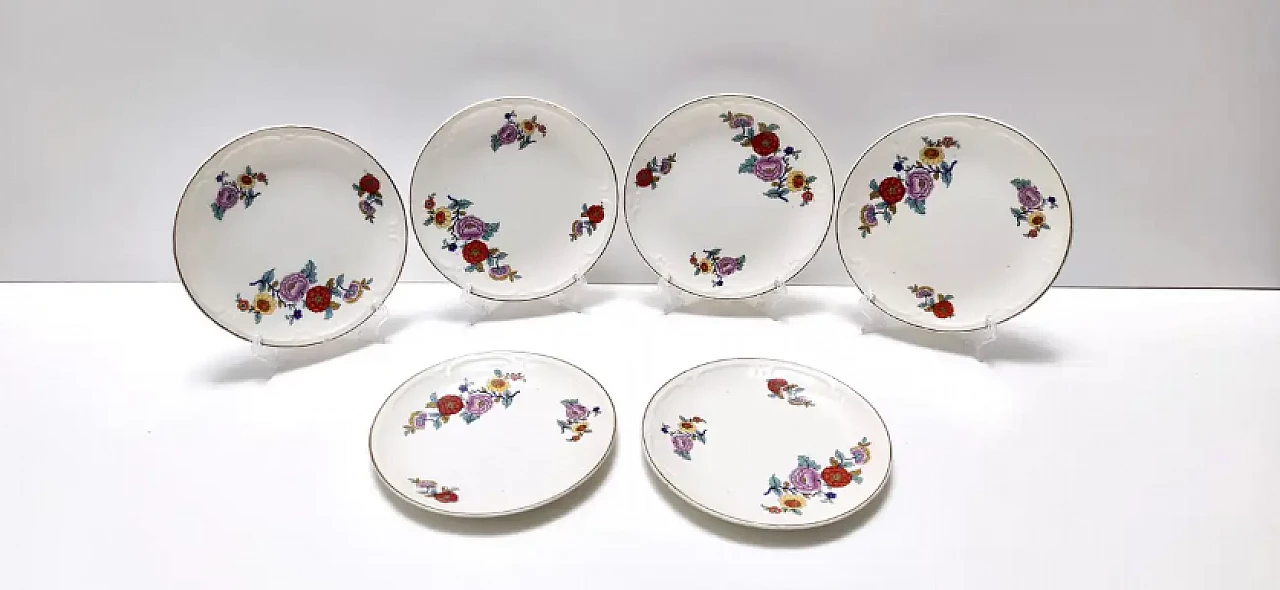 6 Ceramic dinner plates by Guido Andlovitz for Laveno, 1930s 3