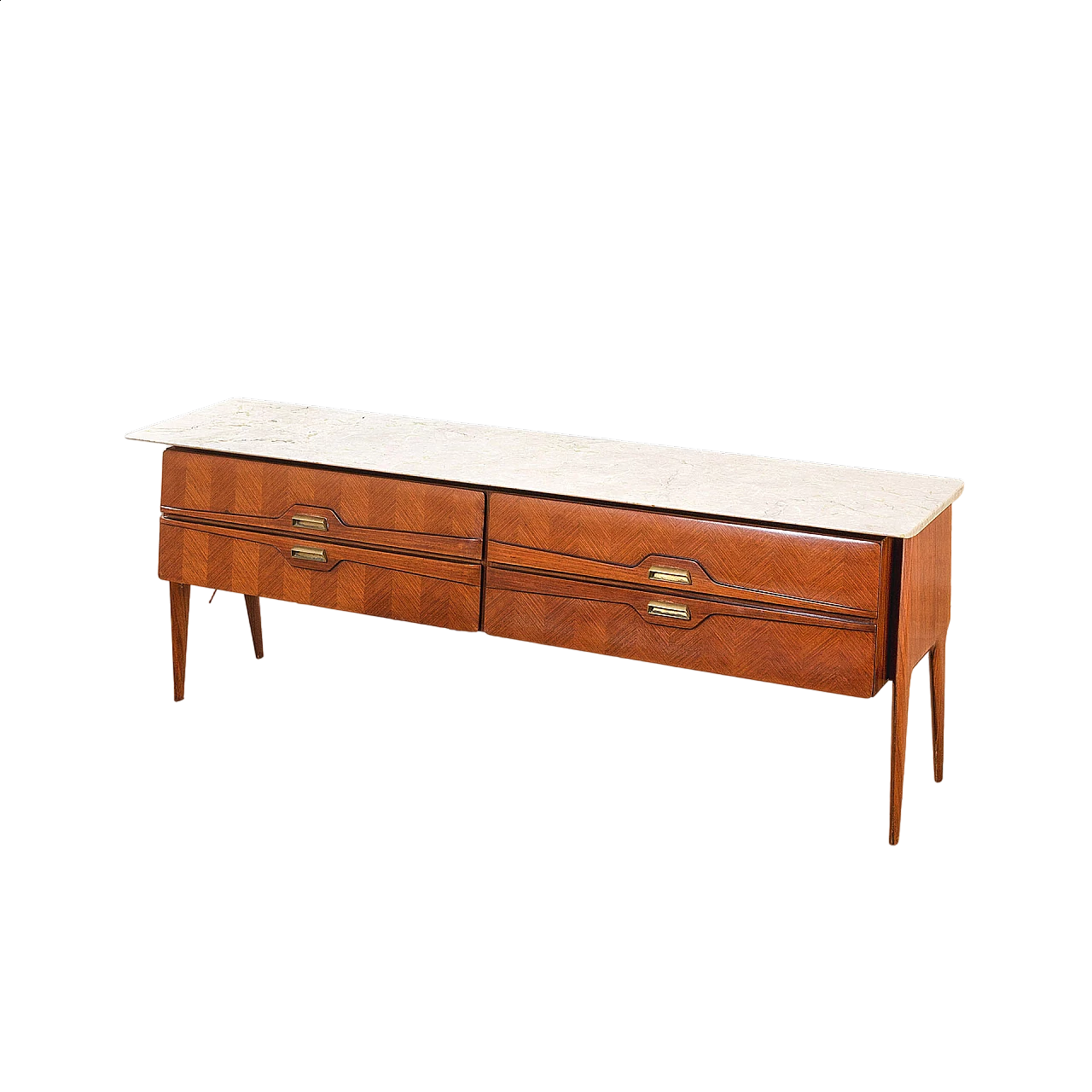 Four-drawer dresser with marble top by La Permanente Mobili di Cantù, 1950s 7