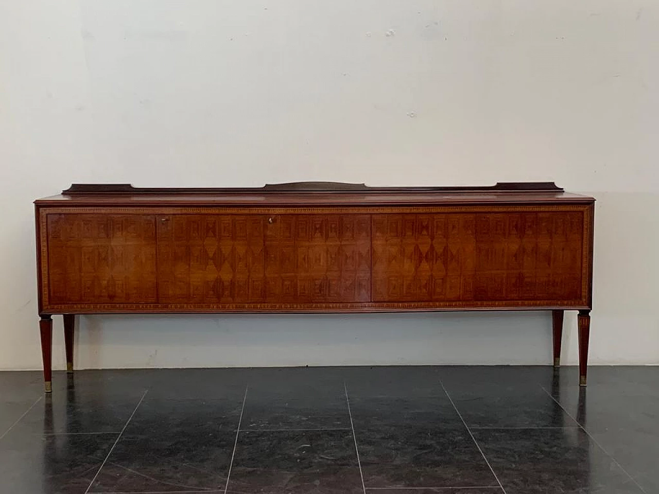 Credenza in palissandro intarsiata attribuita a Paolo Buffa per La Permanente Mobili Cantù, anni '50 4