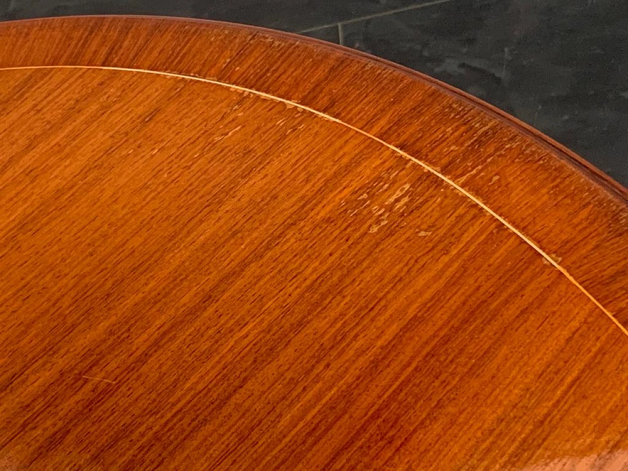 Oval rosewood table attributed to Paolo Buffa for La Permanente Cantù, 1950s 10