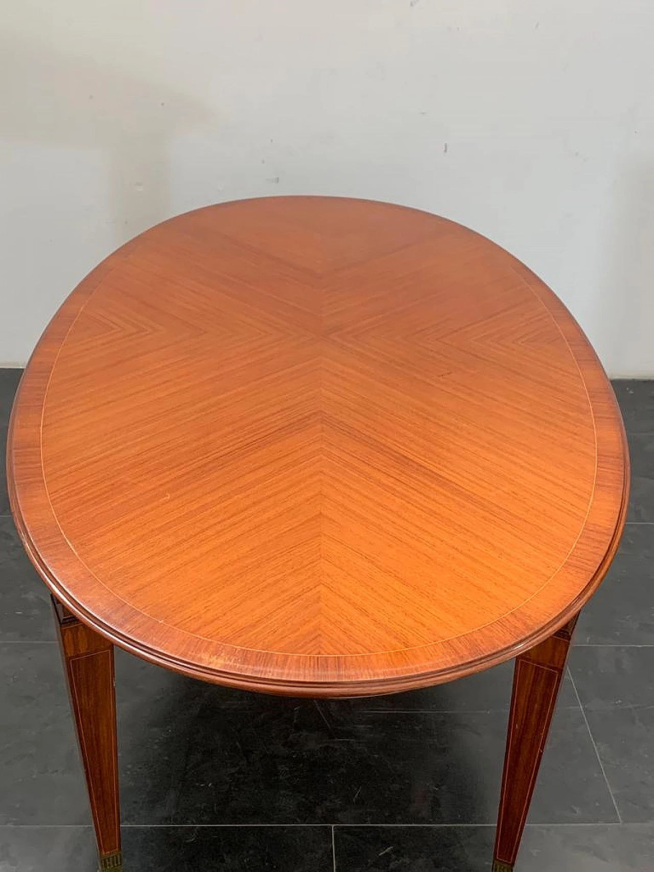 Oval rosewood table attributed to Paolo Buffa for La Permanente Cantù, 1950s 13