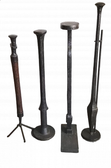 4 Iron master blacksmith anvils, 1940s