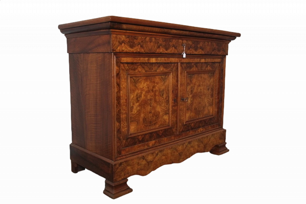 Louis Philippe solid walnut and briar-root Capuchin sideboard, 19th century 11
