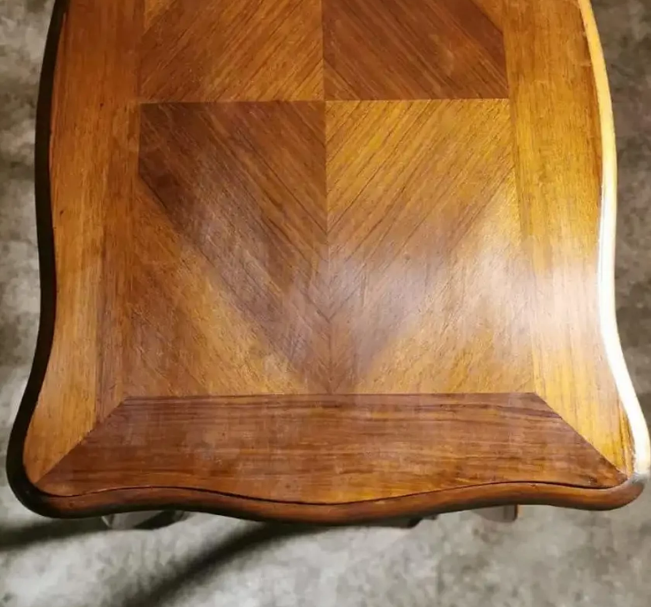 Toleletta francese in stile Luigi Filippo con specchio e cassetti, tardo '800 16