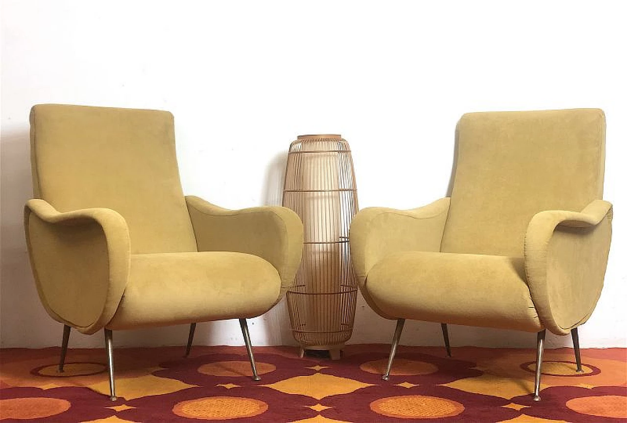 Coppia di poltrone Lady di Marco Zanuso, anni '50 1