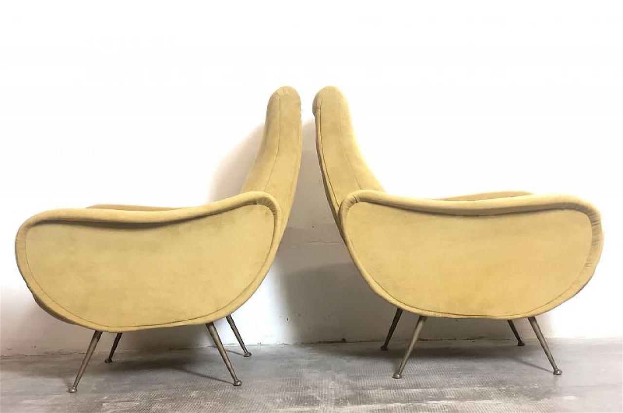 Coppia di poltrone Lady di Marco Zanuso, anni '50 7