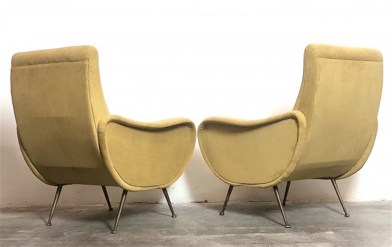 Coppia di poltrone Lady di Marco Zanuso, anni '50 9