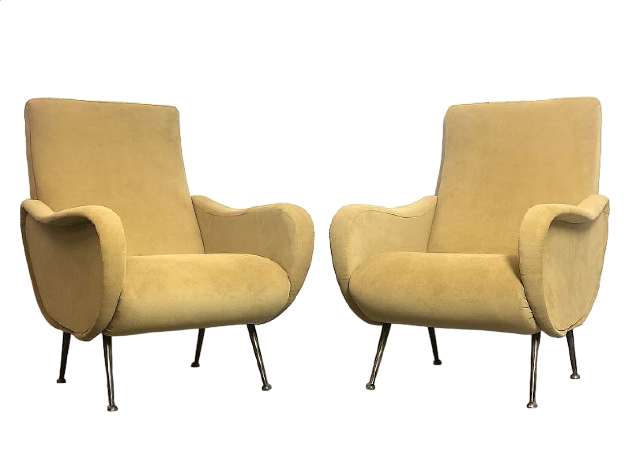 Coppia di poltrone Lady di Marco Zanuso, anni '50 12