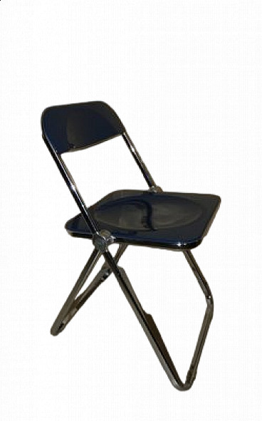 Blue Plia chair by Giancarlo Piretti for Anonima Castelli, 1960s