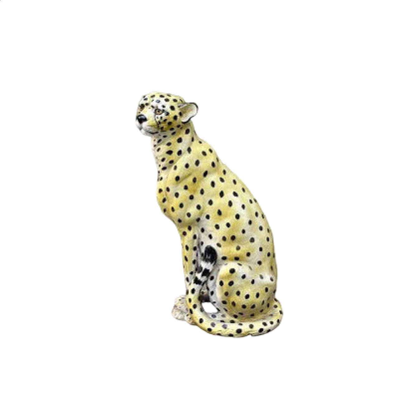 Scultura di leopardo in ceramica, anni '70 6