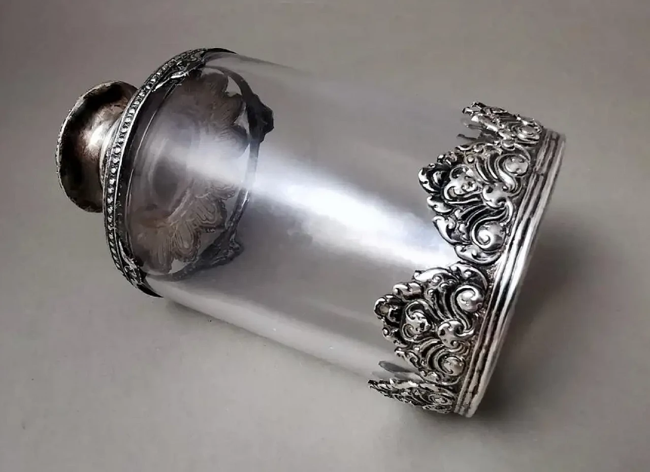 Bottiglia da toilette in cristallo e argento in stile vittoriano, primo '900 8