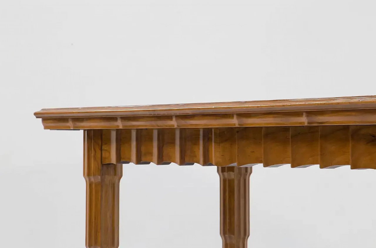 Tavolo da pranzo in legno attribuito a Paul Follot, anni '20 2