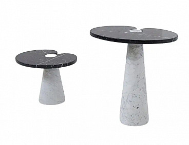 Pair of marble coffee tables by Angelo Mangiarotti for Skipper, 1970s